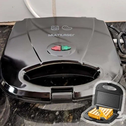 Sanduicheira Minigrill 750w Preta Multilaser 127v – Ce043