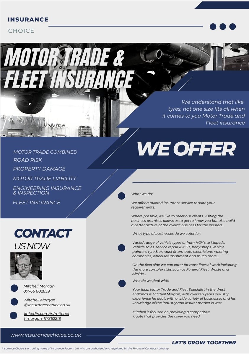 Morgm01's tweet image. #MotorTradeInsurance #FleetInsurance #InsuranceExpertise