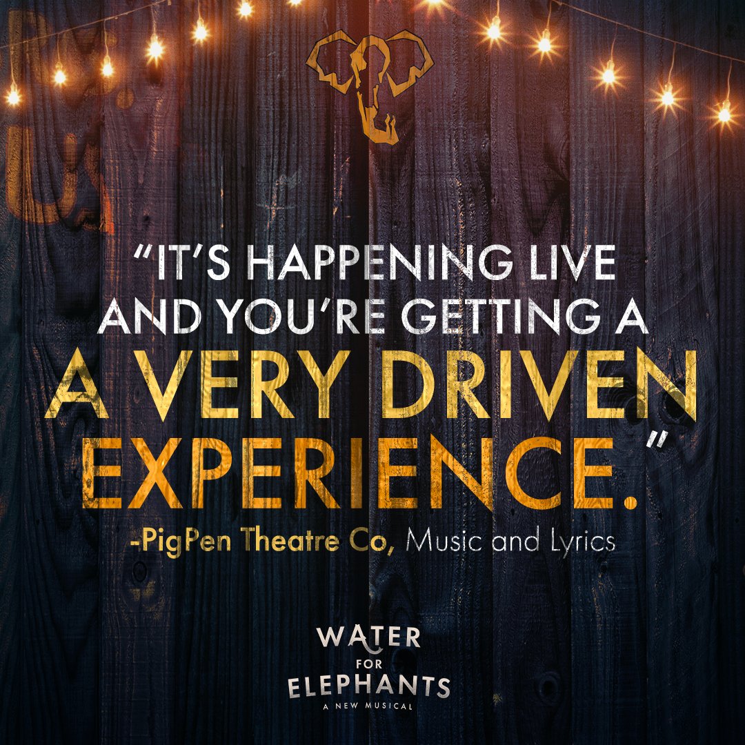 W4Emusical's tweet photo. @PigPenTheatreco expressing their appreciation for the live storytelling and rich stagecraft that drew them to choose the ride. 🚂#W4EMusical #ChooseTheRide #waterforelephantsmusical #musicaltheatre #broadwaybound https://t.co/LdcD6XLgiX