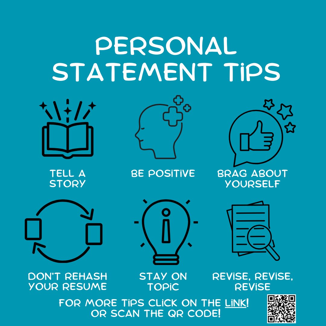 Attention Seniors! To write a great college admissions personal statement, tell your unique story. Don't repeat info from your resume or transcript. Show your personality and accomplishments. Don't be afraid to brag - this is your moment to shine! #SBISD #T24 #Belimitless