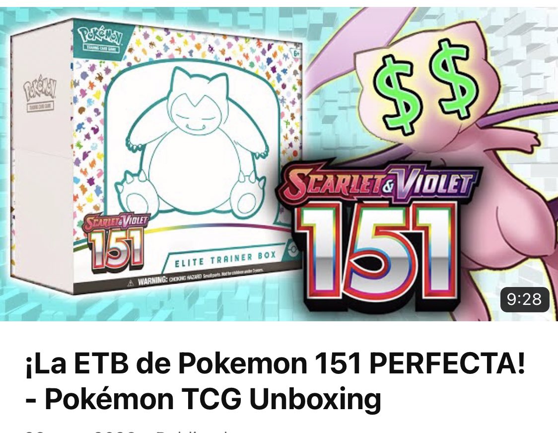 CartasGG's tweet photo. 🎬¡Volvemos con #Pokemon151 al canal! 🎬

Vaya pedazo de cartazas nos han salido 💫🤐

¡La ETB de Pokemon 151 PERFECTA! - Pokémon TCG Unboxing

https://t.co/ONf0ntu4pN https://t.co/FKjPrRzMR0