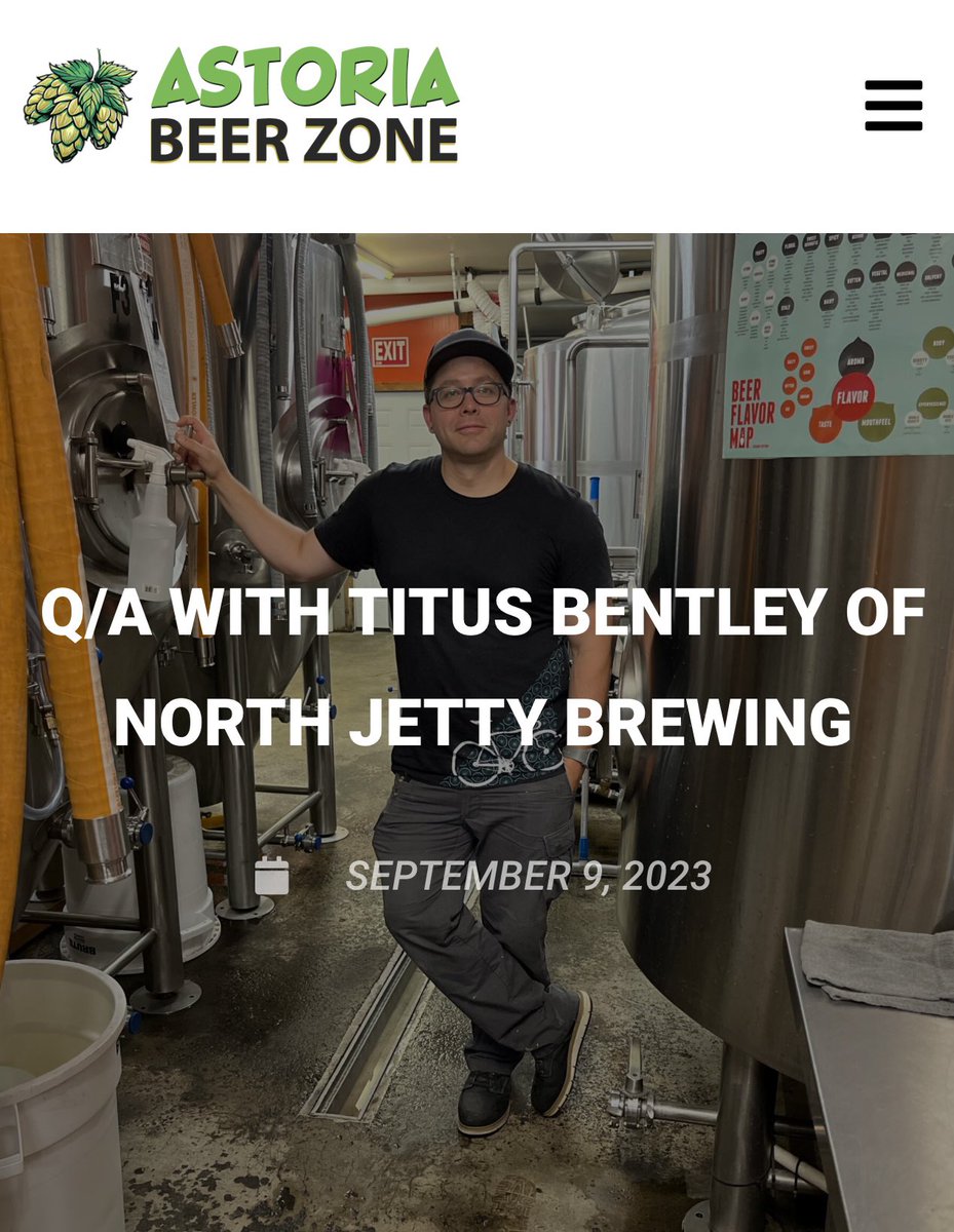 Happy Birthday to Titus!
What a great way to celebrate our brewer, Titus, with a Q&amp;A in the Astoria Beer Zone! To read the article,  tap on the link:

astoriabeerzone.com/q-a-with-titus…