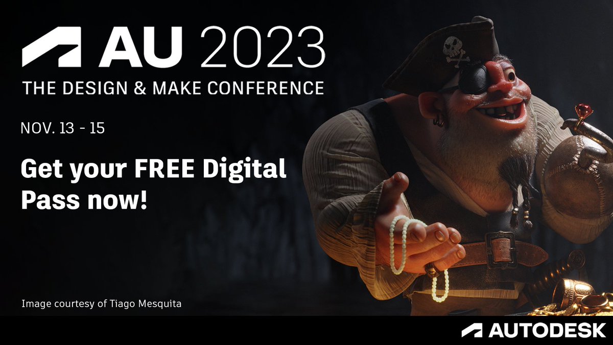 Join us at #AU2023 in Las Vegas AND online from Nov. 13-15! 🌟 Ignite your creative passion with visionary talks on the future of media & entertainment and uplevel your skillset with technical classes. Get your FREE Digital Pass here: autode.sk/3PSeVN1