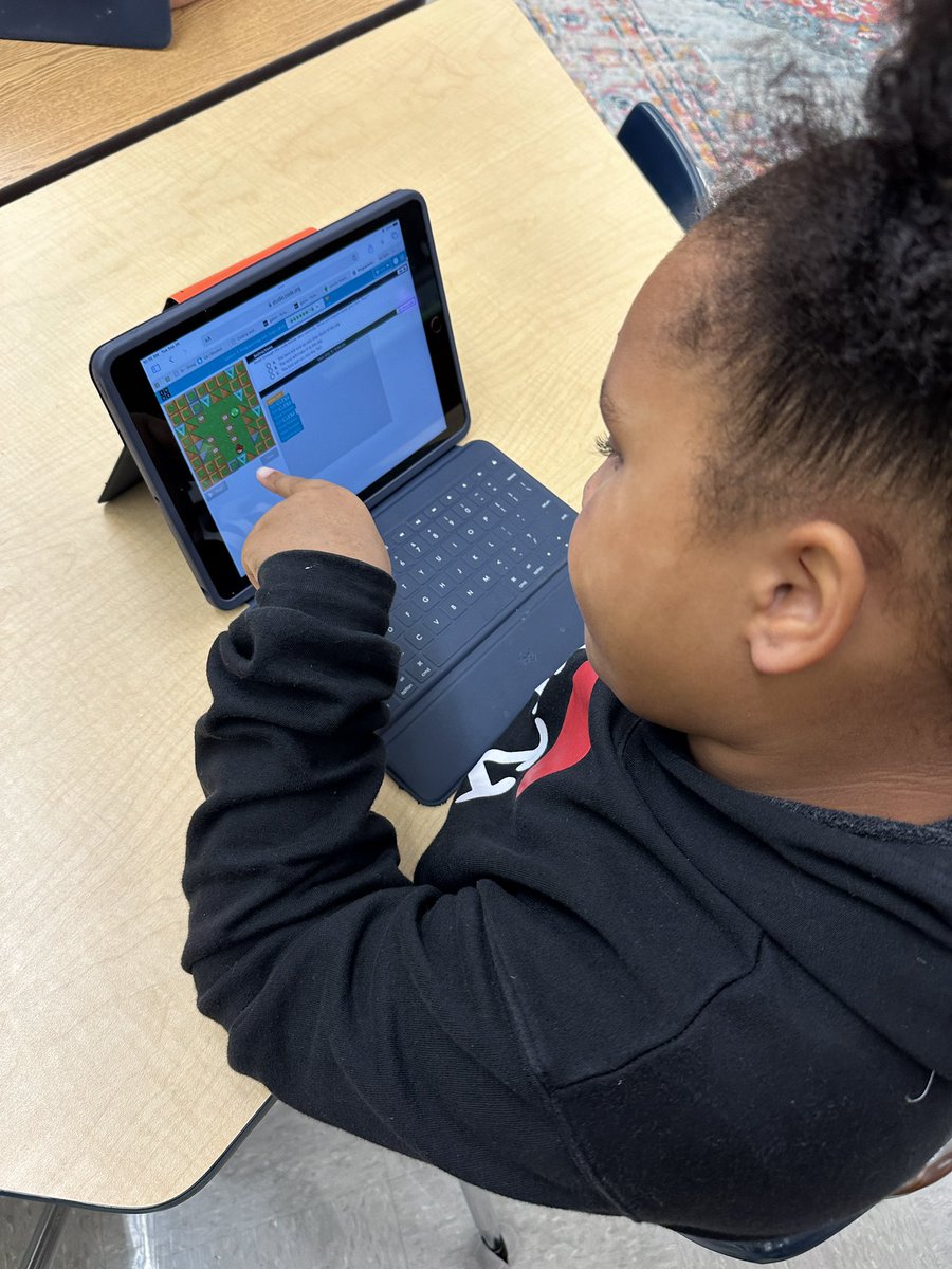 Third grade using <a href="/codeorg/">Code.org</a>  to brush up on programming and sequencing. The big difference between this year and last is that students must turn left and right instead of just follow arrows. <a href="/CSforALL/">CSforALL</a>
