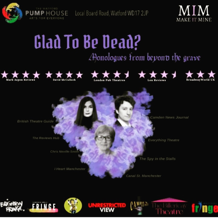 Grant Liston (@grantdoughnut26) on Twitter photo Just got my ticket for "Glad to be Dead" <a href="/MIMtheatre/">Make It Mine</a>
<a href="/PHTCWatford/">Pump House Theatre Company</a>
Make sure you check it out this Sunday, 1st October!
#newtheatre #fringe2023 #pumphouse #mimtheatre #murder #comedy Just got my ticket for "Glad to be Dead" <a href="/MIMtheatre/">Make It Mine</a>
<a href="/PHTCWatford/">Pump House Theatre Company</a>
Make sure you check it out this Sunday, 1st October!
#newtheatre #fringe2023 #pumphouse #mimtheatre #murder #comedy