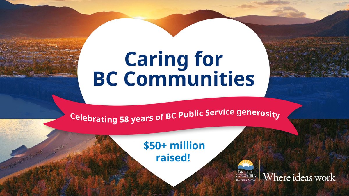 The 2023 PECSF campaign runs September 26 to November 10, celebrating 58 years of BC Public Service generosity. Since PECSF’s inception in 1965, employees have donated over $50 million to over 1,000 charities in communities in B.C. www2.gov.bc.ca/gov/content?id…