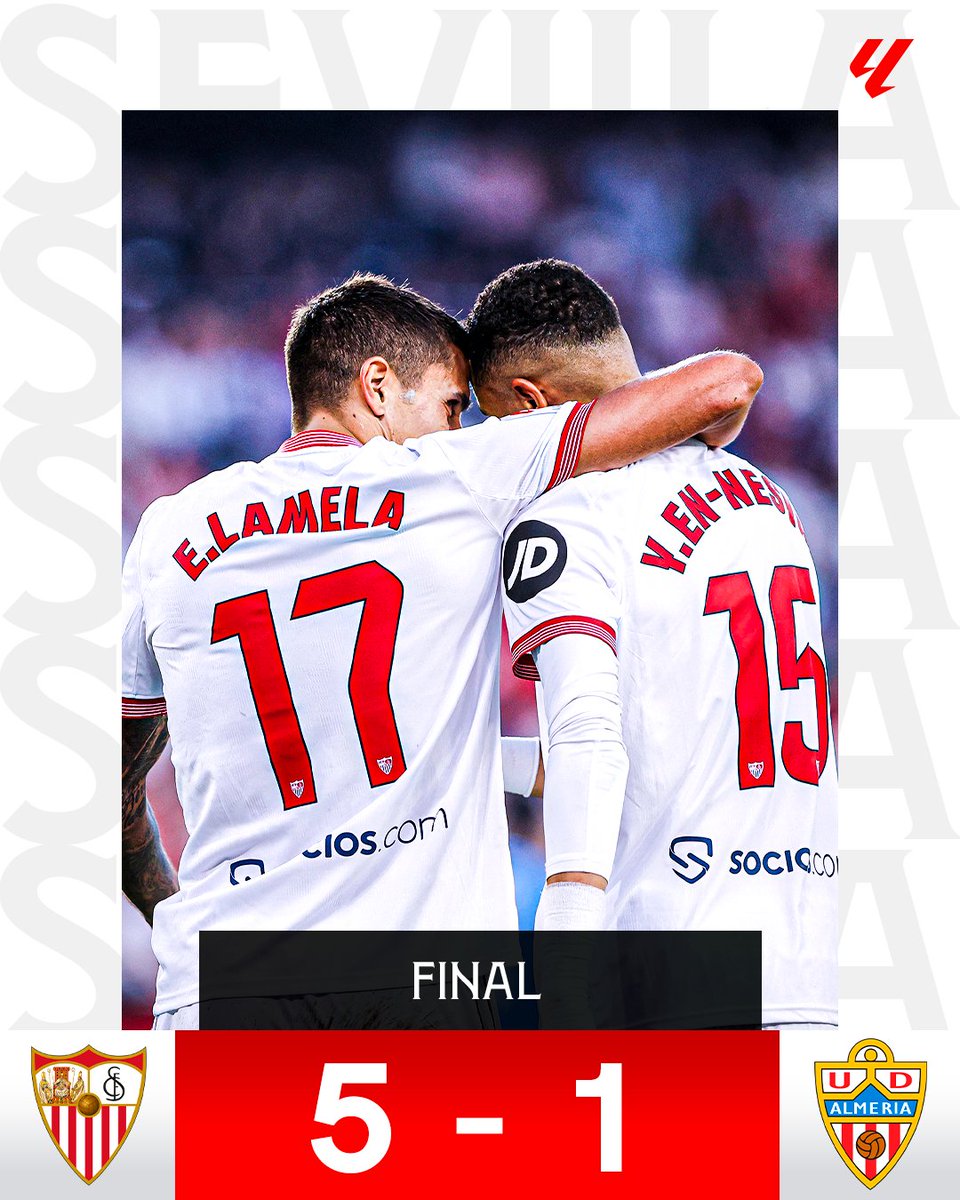 🚨 ¡¡¡FINAL EN NERVIÓN!!! ⏹️

¡Partidazo de los nuestros! 👏🏻

#SevillaFCAlmería #WeareSevilla #NuncaTeRindas