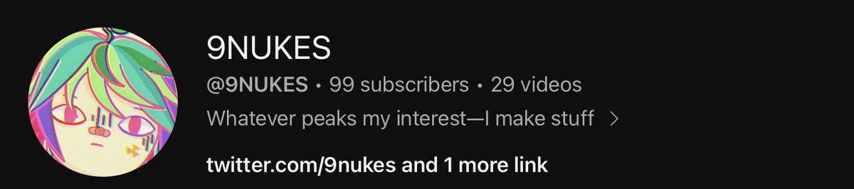 9nukes's tweet photo. 9NUKES, 99 Subs, and 29 videos? Noice. 👌 https://t.co/KPUvggMqUm