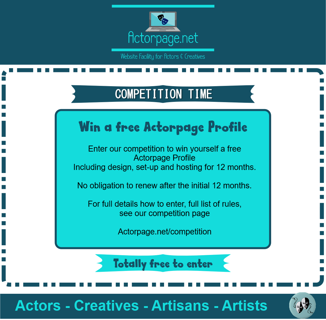 ActorPage_net's tweet image. Win a FREE Actorpage profile. Really easy to enter. No commitment and no obligation

actorpage.net/competition

#competitiontime #actorpage #actorprofile #getonline #puttingitoutthere
