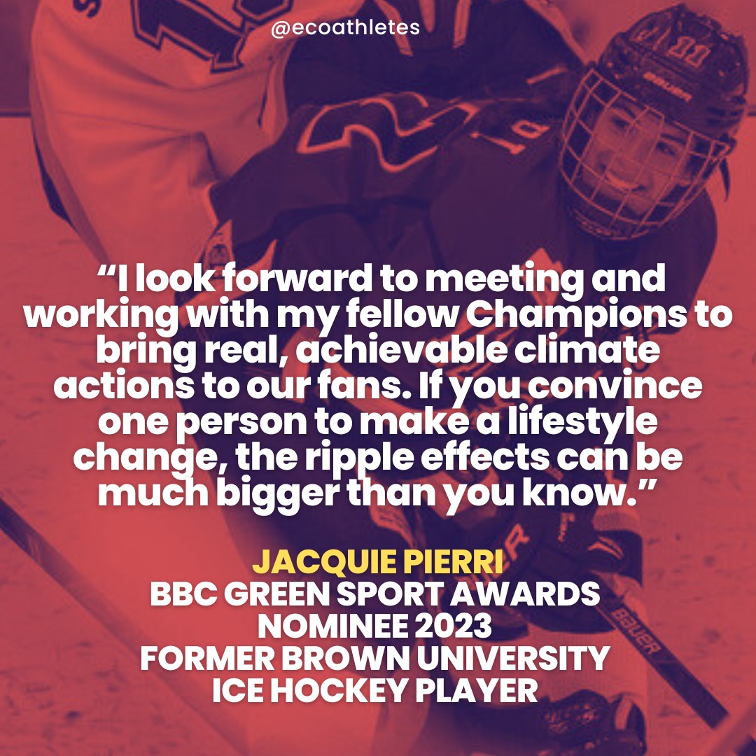 Congrats to a trio of gr8 EcoAthletes Champions <a href="/alaynaburns33/">Alayna Burns</a>, @ouiweejacquie, &amp; Belle Pellecchia for being shortlisted for <a href="/BBC/">BBC</a> Green-Sport Awards. Winners to be announced Monday in London! buff.ly/456Fdzw #ClimateComeback #climatechange <a href="/michaelemann/">Prof Michael E. Mann</a> <a href="/pheesespieces/">napheesa collier</a>