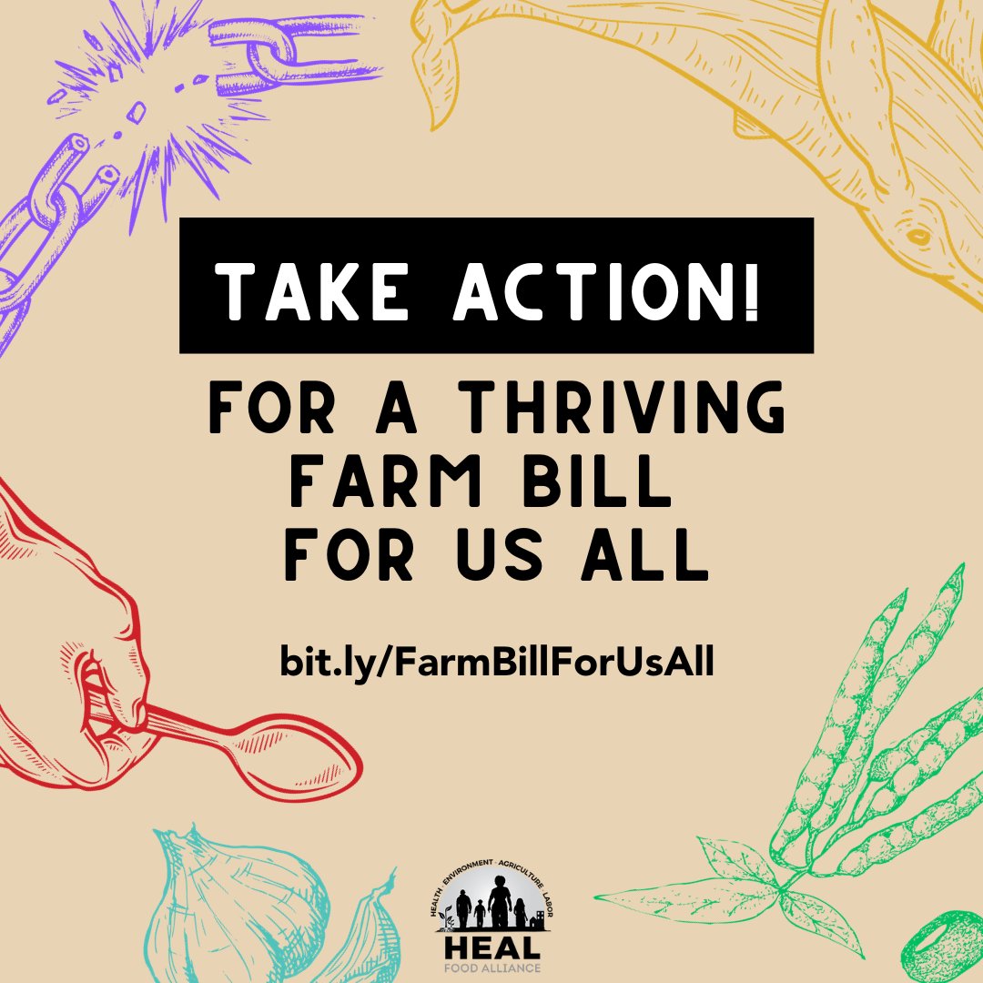 Farmers and food workers can’t wait — we need equitable, resilient food systems for us all! Tell Congress to pass a Farm Bill that ensures thriving futures for people and the planet! #FarmBillForThrivingFutures bit.ly/FarmBillForUsA…