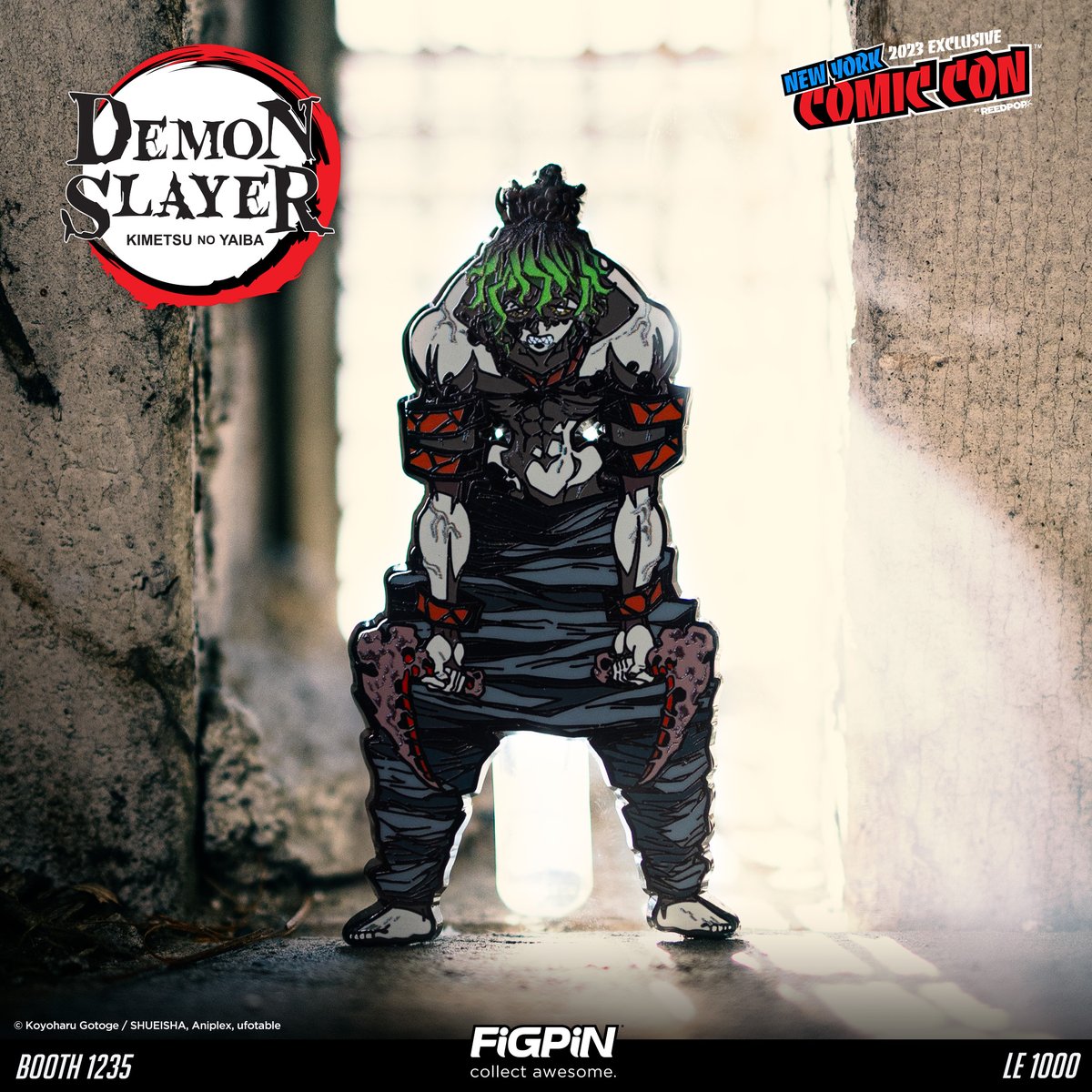 FiGPiNofficial's tweet photo. A Demon not to be taken lightly, Gyutaro (1214)  takes the spotlight as another FiGPiN #NYCCexclusive! Brother to the other Former Upper Rank 6 Demon, Daki, Gyutaro is a great and villainous addition to any Demon Slayer Collection. Available at Booth #1235 during NY Comic Con. https://t.co/E67i6HwUoL