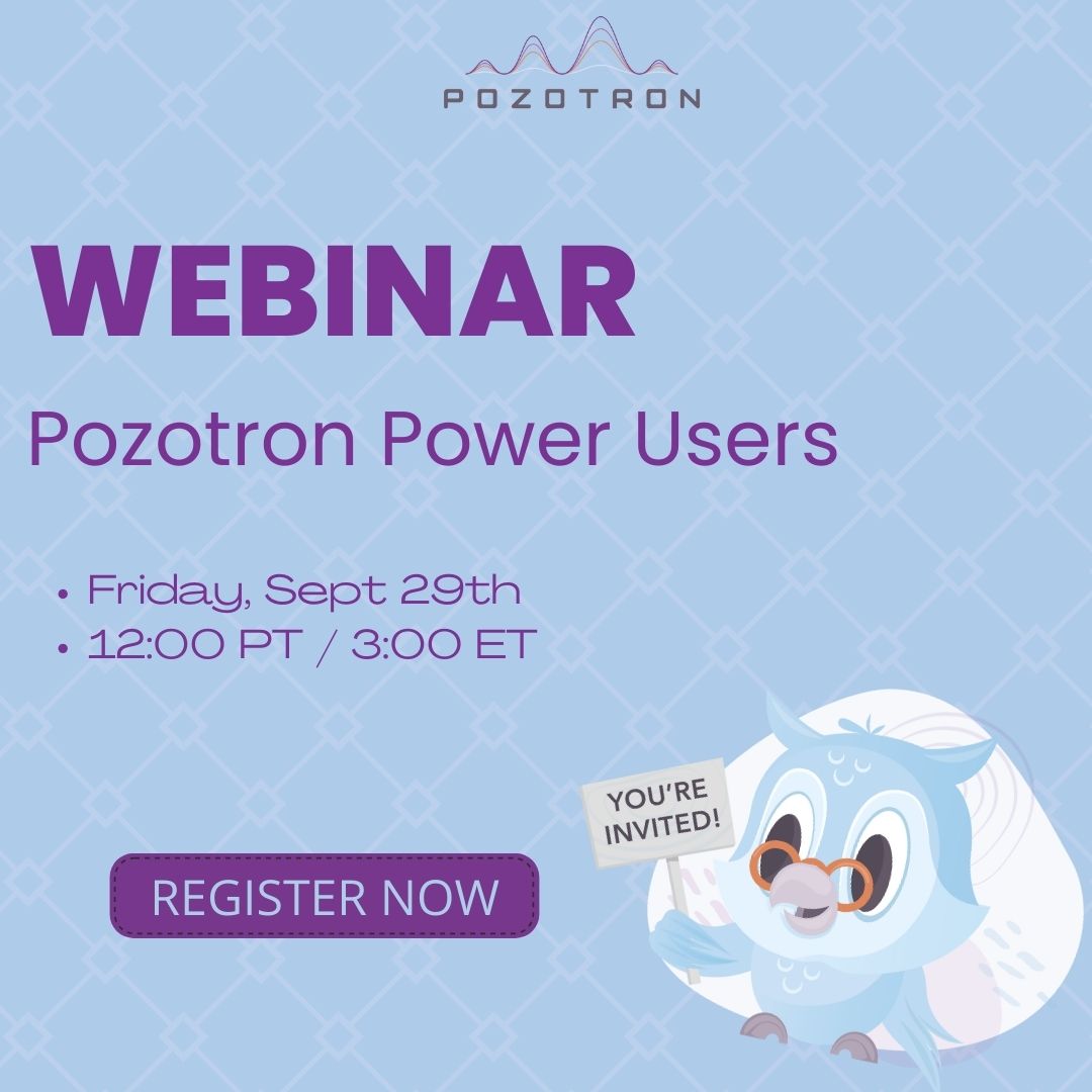 Join us on Friday, September 29th at 12:00 PT/3:00 ET for our Pozotron Power Users Webinar. Come explore the advanced features of Pozotron, and enhance your workflow efficiency! 

Register here: hubs.la/Q023sLYr0