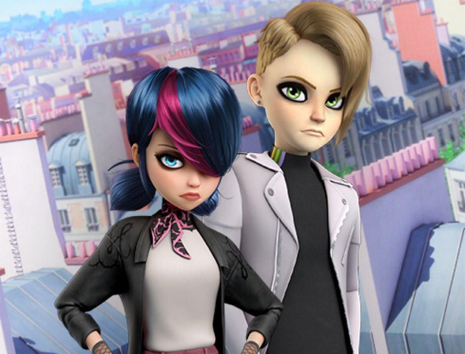 ladynoirose's tweet photo. i LOVE adrien being down bad for marinette but the "emo adrien probably changed his looks to impress emo marinette" or "claw noir actually isnt evil he is just following his lady" trend its making me umcomfortable. why adrien always depends on marinette in this scenarios ? + https://t.co/vWv244DSb5