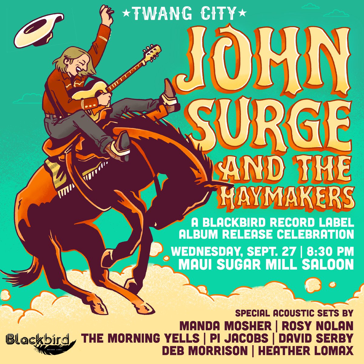 CalCountryShow's tweet image. Our pal @johnsurge releases his album on CD AND vinyl Wednesday night 9/27 at @sugarmillsaloon with music from @mandamosher @rosy_nolan @PiJacobs @dmorrisonmusic1 @HeatherALomax #themorningyells  #davidserby and more