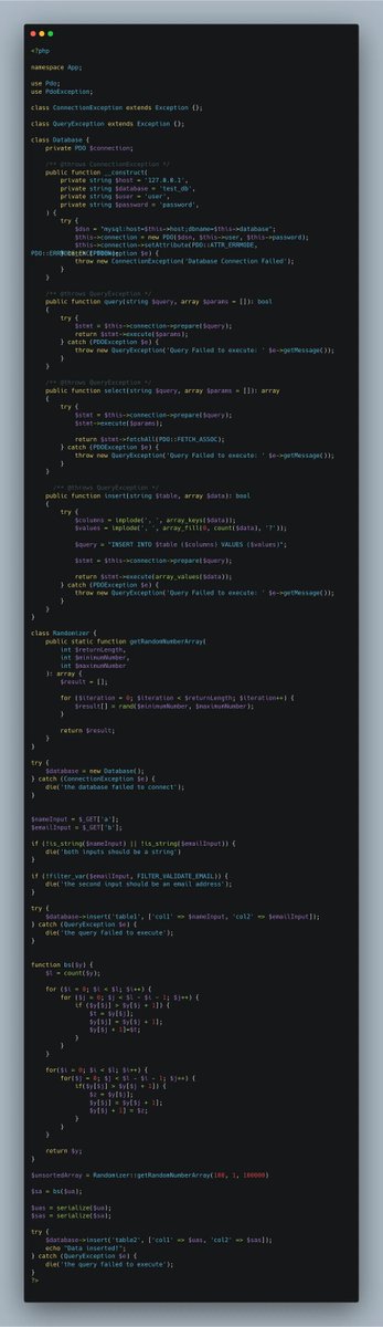 ccmiller2018's tweet image. Refactoring 11: Fixing the function
a conversation with our client says this should be building an array of random numbers - they are generating a million so that there is enough to use for any use case, but this was broken. they also need 100 in this use
#ReadableCode