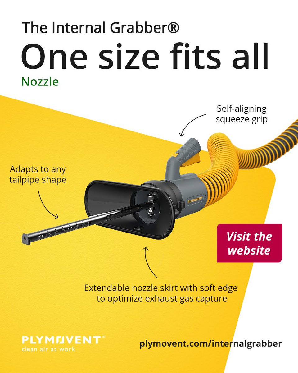 Our Internal Grabber® nozzle is a universal nozzle that fits the shapes and positions of any vehicles exhaust tailpipe(s). This patented nozzle makes other nozzles obsolete!
plymovent.com/us/products/in…