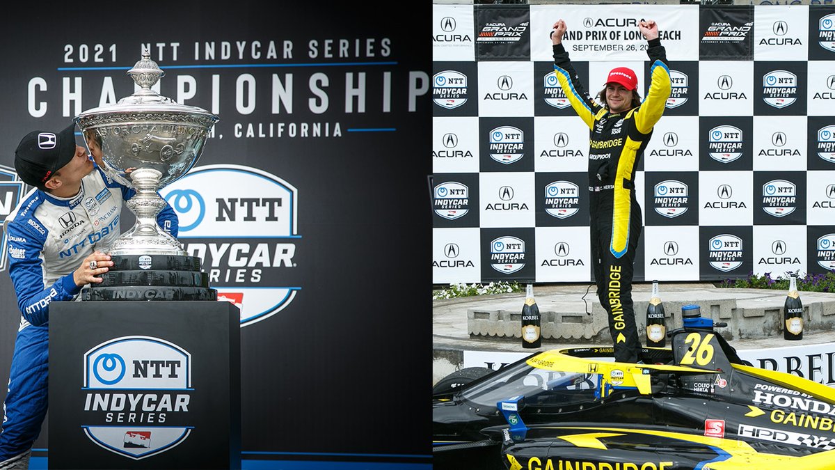 #OnThisDay in 2021, @ColtonHerta won the pandemic-delayed @Acura Grand Prix of Long Beach and @AlexPalou was crowned @IndyCar champion for the first time! It was just the second time the Grand Prix had ever run outside its traditional spring date. #AGPLB #INDYCAR