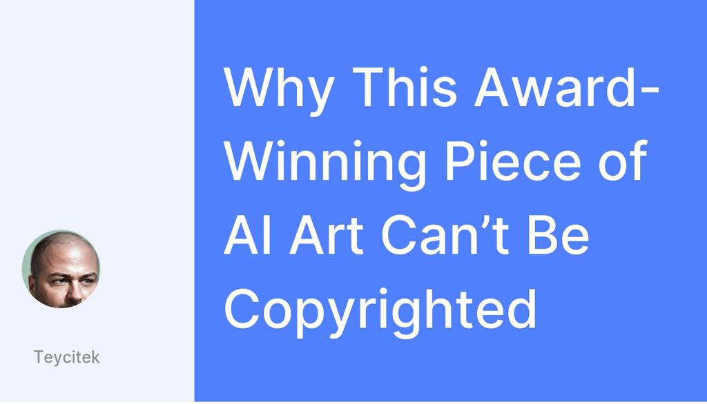 teycitek's tweet image. Allen used the generative AI program Midjourney to create his entry, and copyright protections are not extended to artificial intelligence—not even the kind that wows art judges.

Read more 👉 lttr.ai/AHdMK

#ColoradoStateFair #Copyright #ArtificialIntelligence #Art