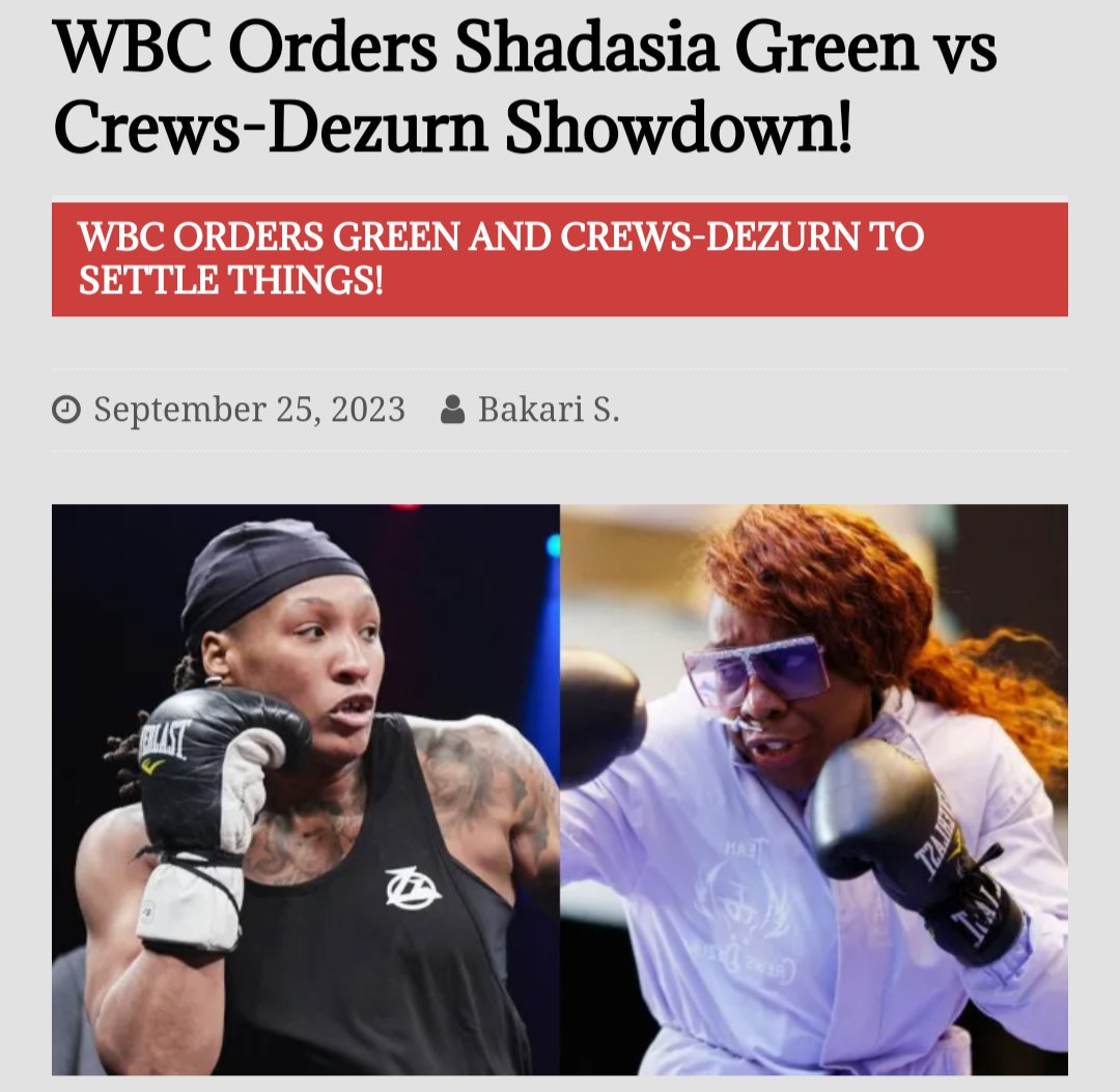 3KingsBoxing's tweet photo. Boxing fans may finally get to see @TheHHDiva &amp; @shaygreen35 fight after a recent WBC ruling.

https://t.co/SK4p8l5Sss

#boxing #boxingnews #boxinglife #boxingmedia #boxingfans #boxingtalk #womansboxing #3kingsboxing https://t.co/bd0YQ37Hjr