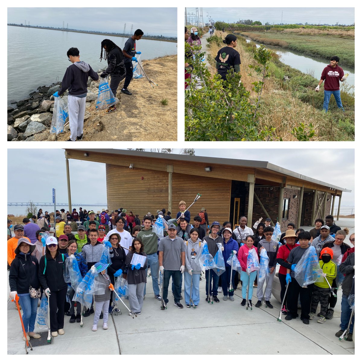 On Saturday, the Eastside community joined in the Coastal Cleanup Day at Cooley Landing Park, collecting trash and recyclables to help keep our local watershed clean. 110 students and parents collected 950 pounds of litter!