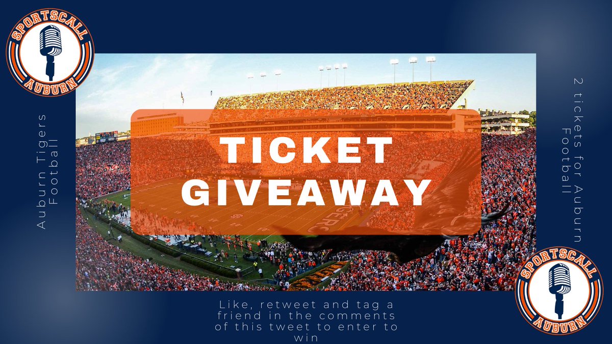 SportsCallAU's tweet image. It's the Deep South's Oldest Rivalry and we want you to be there. All you have to do is Like, Retweet, and tag a friend in the comments of this tweet. Winner will be chosen at noon Thursday and must pick up tickets at our station by 5pm Friday. Have your DM's open!!!