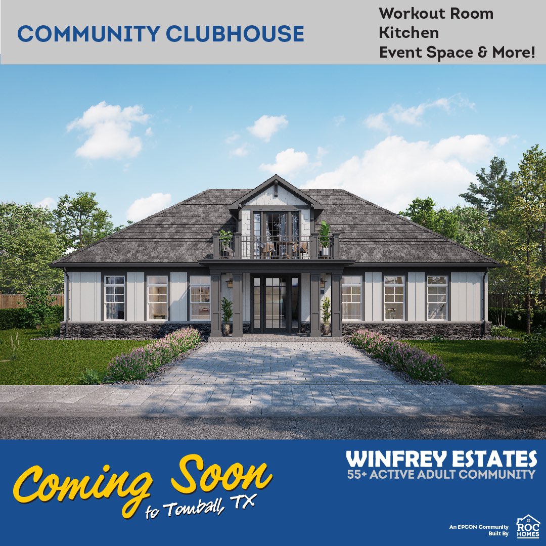 The community clubhouse at Winfrey Estates in Tomball, TX. 

#clubhouse #community #communityclubhouse #realestateagent #homesforsale #newconstruction #55plus #55plusadult #activeadultcommunity #adultcommunity #55plushouston #55activeadulthouston #epcon #epconcommunities