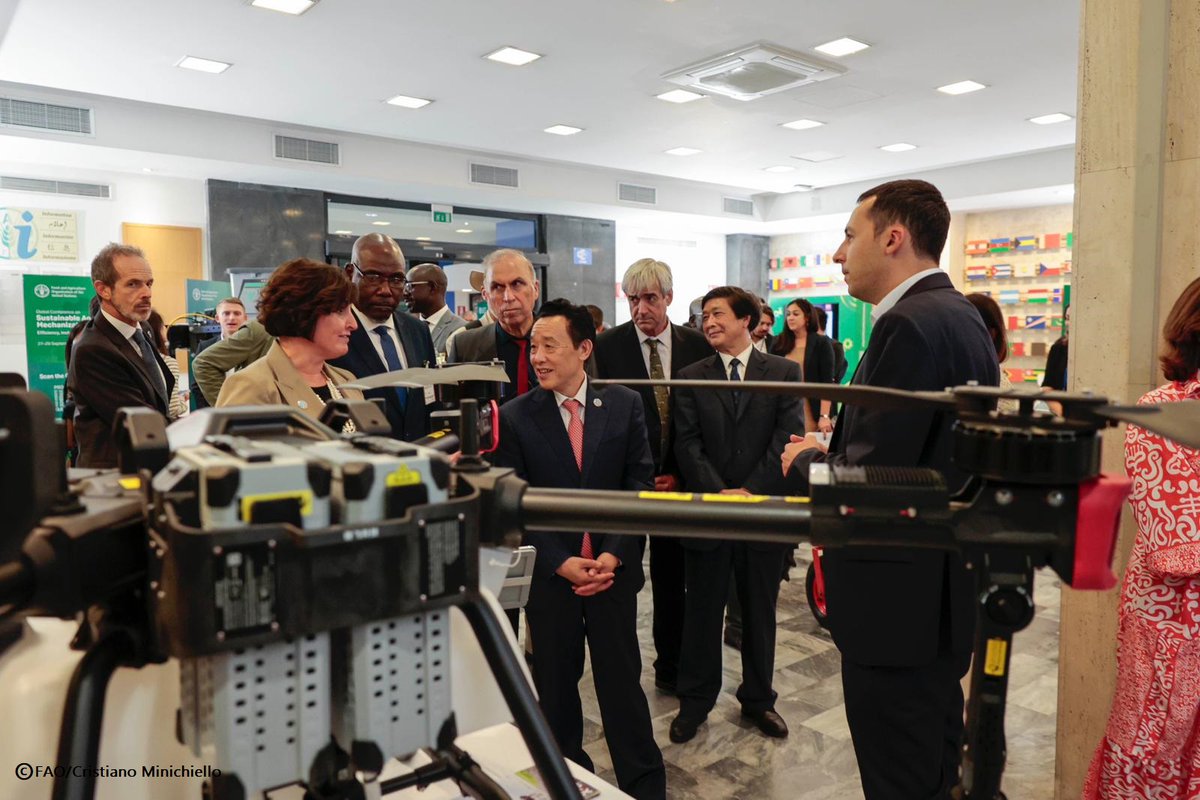 FAODG's tweet photo. The machinery and #Aginnovation at @FAO drives home an important point: farmers must have access to tools and tech that support sustainable #AgriculturalMechanization and #SustainableLivestock production alike. This is key to transforming agrifood systems and achieving #4Betters. https://t.co/1QTJRPA5lM