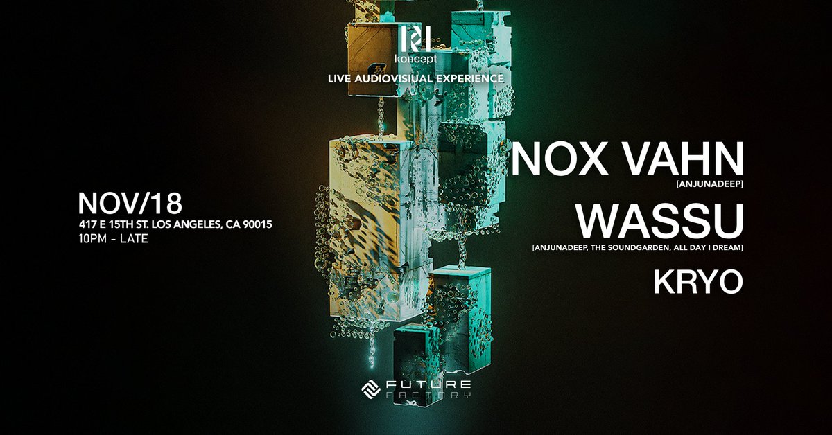 Los Angeles 🙌 Nov 18 with @wassumusic Tickets: ra.co/events/1780478