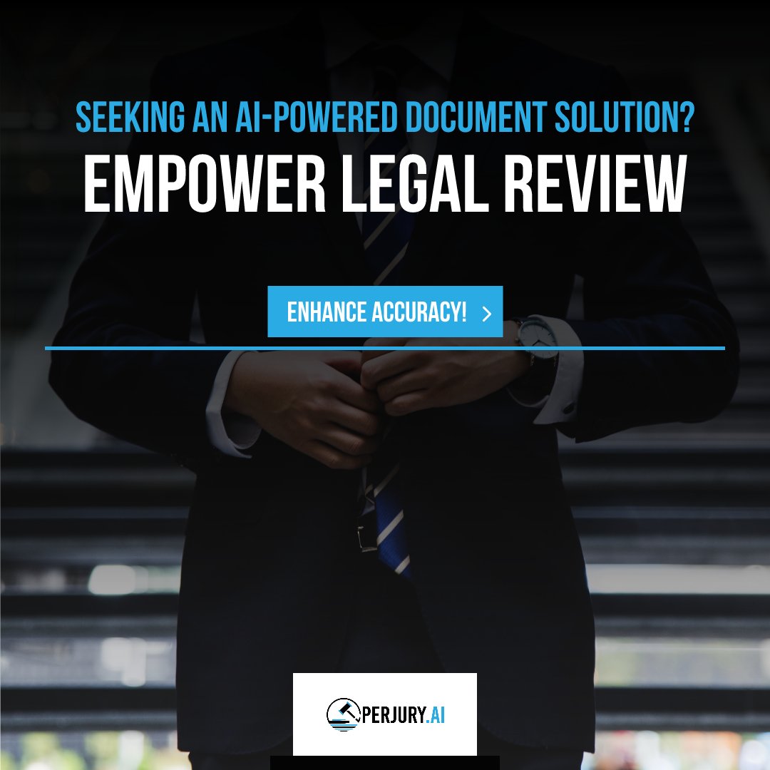 perjuryai's tweet photo. In the digital age of law, why settle for less? Revolutionize your document review process with the power of AI. Step into a world where accuracy meets efficiency, and every review becomes a strategic advantage. Elevate, empower, excel! 
#LegalTech #AIPoweredReview #LegalSupport https://t.co/hp8kHwuaKQ