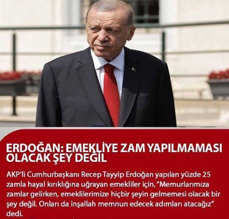 Açlık ve sefalete sürüklediğiniz EMEKLİ bu günü Unutmayacak 
#EmekliBuGünüUnutmayacak 
<a href="/isikhanvedat/">Prof. Dr. Vedat Işıkhan</a> 
<a href="/Akparti/">AK Parti</a> <a href="/MHP_Bilgi/">MHP</a>