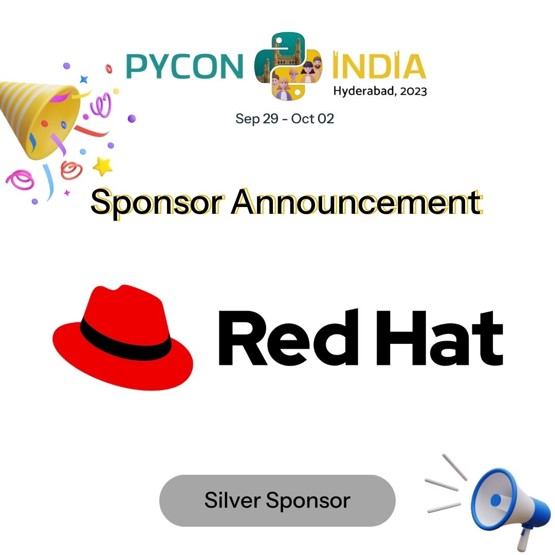 🎉Exciting News! We're proud to announce <a href="/RedHat/">Red Hat</a>  as our seventh Silver Sponsor for #PyConIndia2023. Red Hat is a leading provider of enterprise software solutions helping customers develop &amp; integrate applications &amp; manage complex environments. Read more tinyurl.com/sponsor-Red-Hat