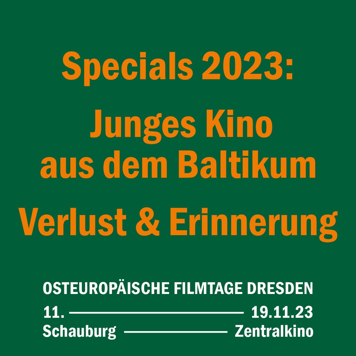 Neben einem Streifzug durch aktuelle und bekannte Filme aus bzw. über Osteuropa freuen wir uns, die OEFT2023 mit folgenden Schwerpunkten zu präsentieren 

 - Junges Kino aus dem Baltikum
 - Verlust und Erinnerung