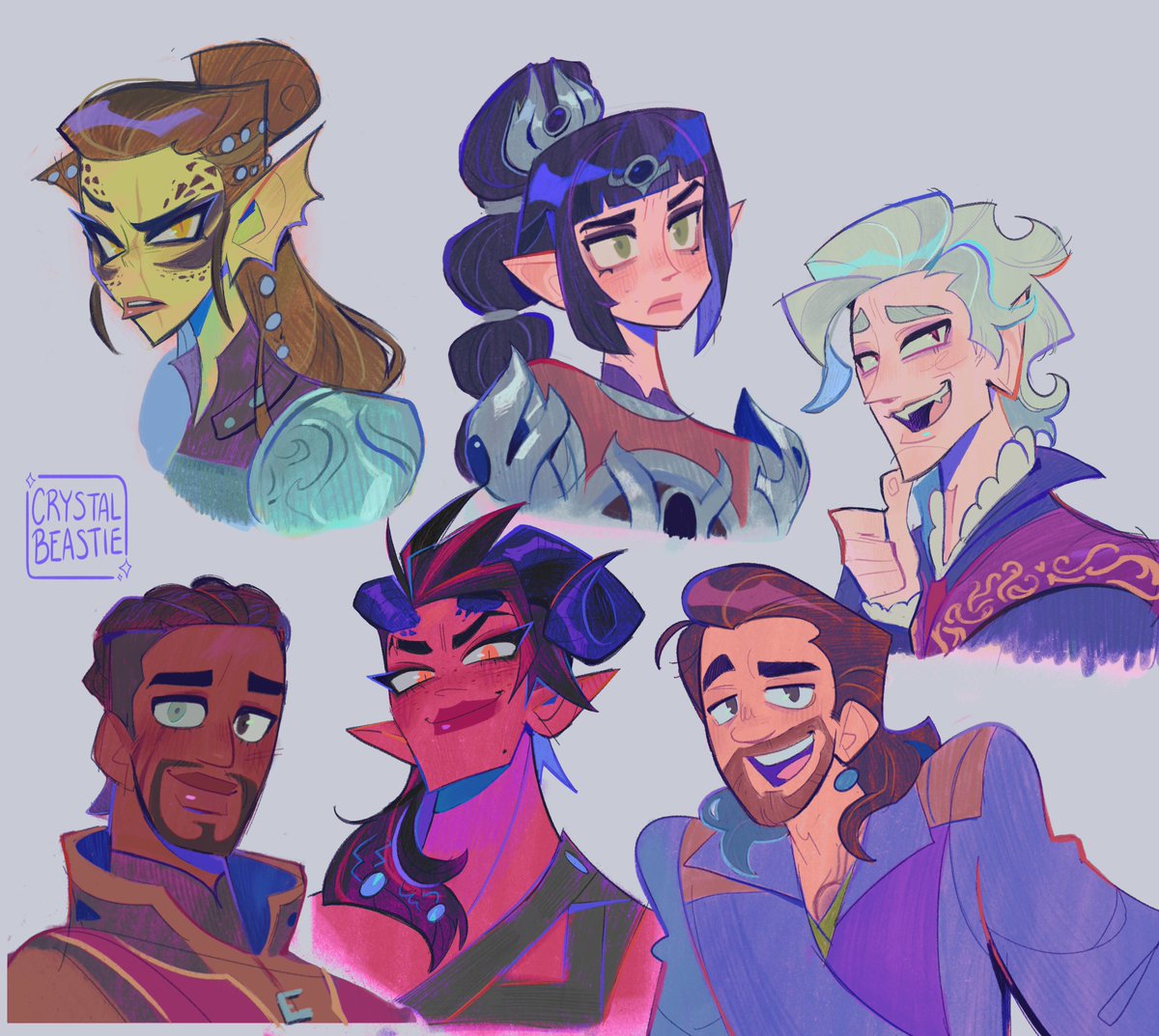 BG3 fanart I forgot to post here, but yeah, I love these guys 😤💜
#BaldursGate3