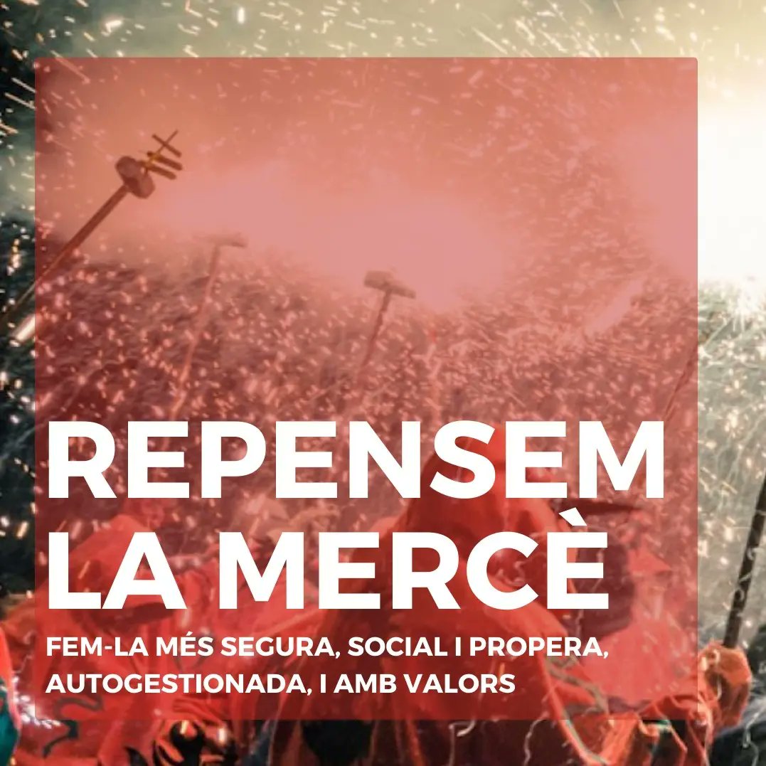 JoventBarcelona's tweet photo. REPENSEM LA MERCÈ

🔴Comunicat del @joventBarcelona 

Apostem per unes festes majors populars, amb valors, centrades en el veïnat, descentralitzades als barris i en català! https://t.co/cFBPocR6lK