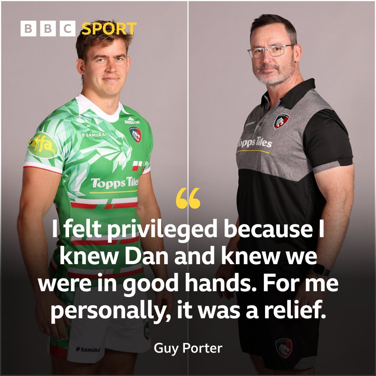 BBCRLSport's tweet image. Did you know Leicester Tigers head coach Dan McKellar gave centre Guy Porter his first contract? Both were at Australian side Brumbies 🐯

We have been speaking to Porter about McKellar, Tigers&apos; future, and just missing out on England World Cup selection.

🧵