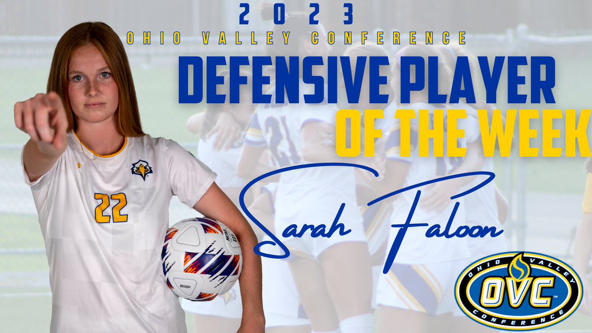 It's a big awards day for <a href="/MSUEaglesSoccer/">Morehead State Soccer</a>'s Sarah Faloon. 

In addition to the Reno's Student-Athlete of the Week,  she has been chosen as the OVC co-Defensive Player of the Week!

Story: bit.ly/3LEVc0B #SoarHigher