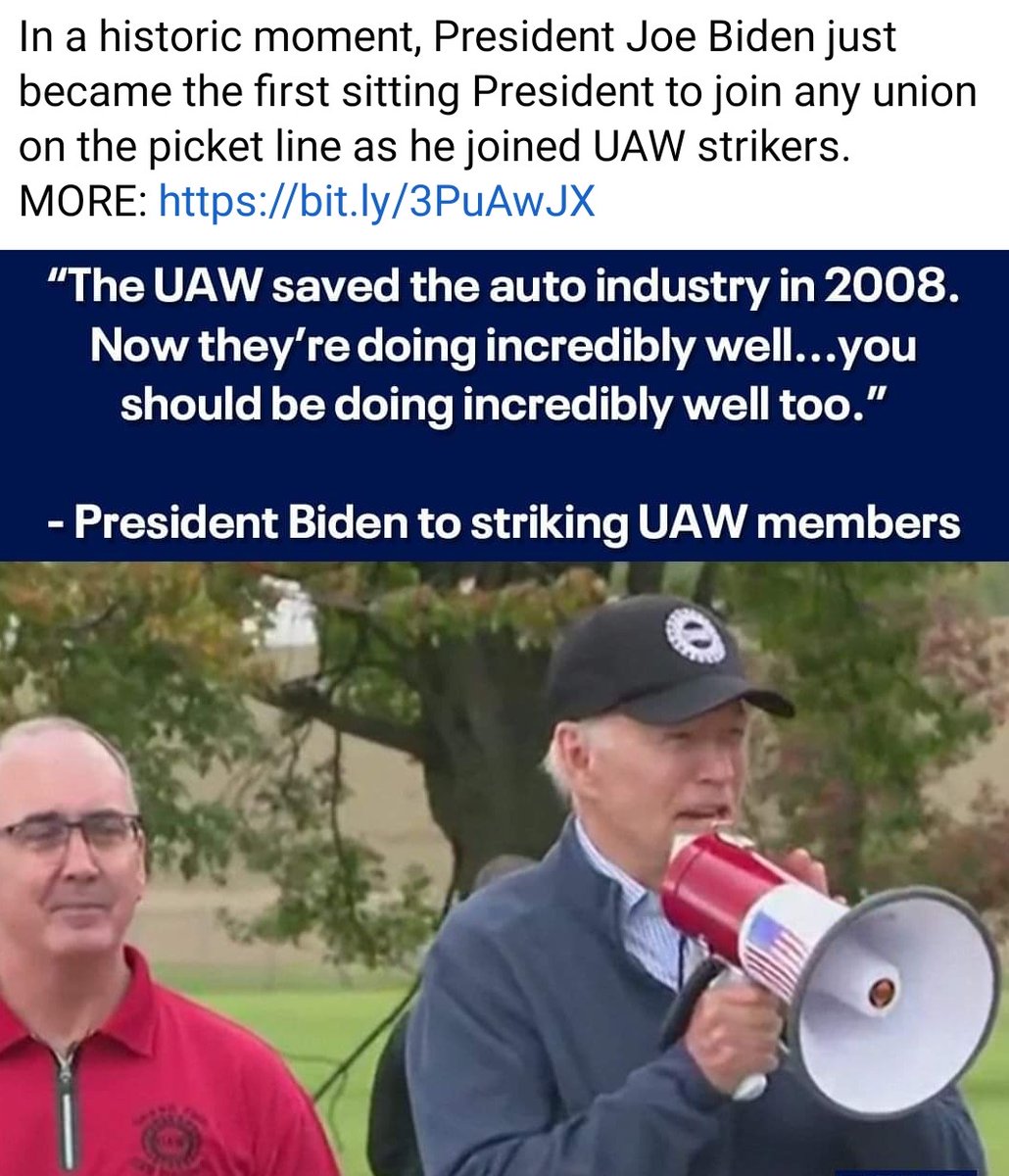 olivier_patti's tweet image. So proud of you  #JoeBiden
To ALL UNION MEMBERS 
All of you @UAW 
All of you at @transportworker 
All of you at @AFLCIO 
All of you at @APFAunity 
All of you at @UFCW 
Here is the ONLY @POTUS  who has joined the picket line..ever ! #BidenHarris2024 
#UnionStrong 
#UAWStrike