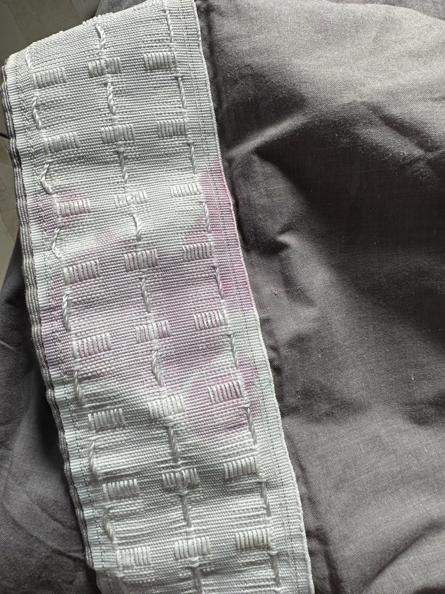 soniclass's tweet photo. @DYLON_UK I’ve dyed a brand new out the pack pair of curtains with the washing machine pod and while they have taken the colour perfectly(smoky grey) they have big purple blotches 😭 followed instructions perfectly too, can this be rectified 😢 https://t.co/lnUQ6Y9zdw