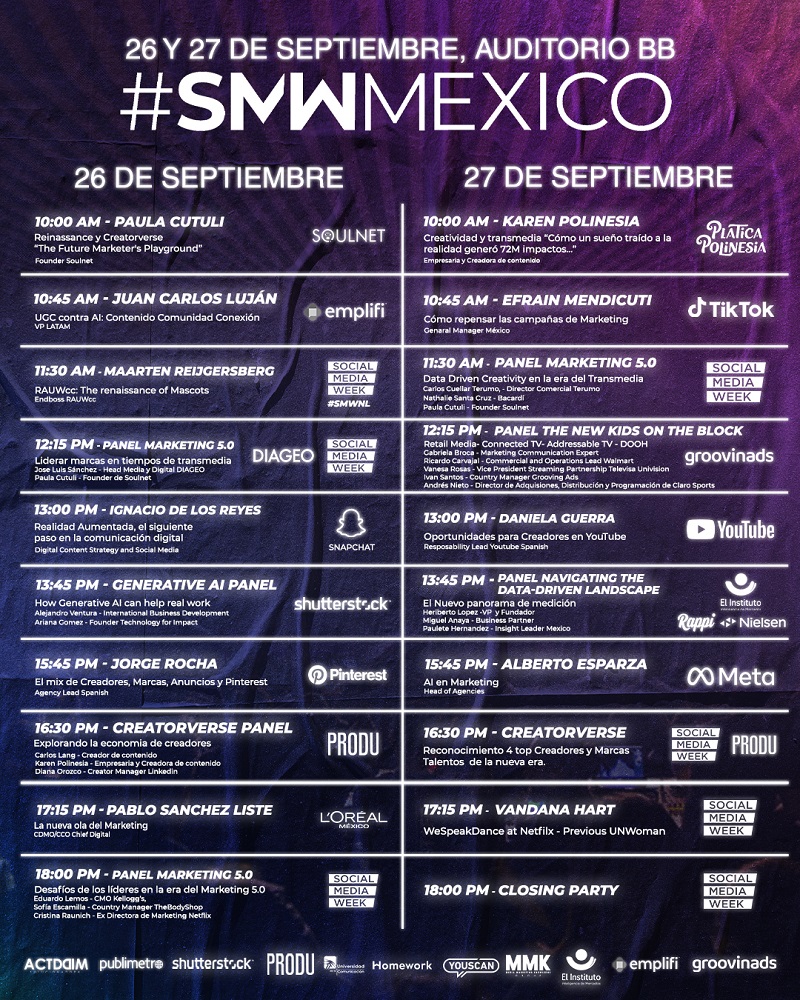 Se lleva a cabo hoy y mañana el #SMWMexico en el Auditorio BB, en la #CDMX