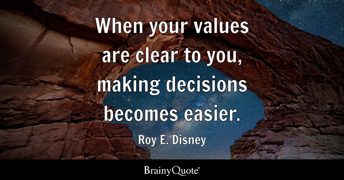 MMICOM's tweet photo. 🤔 #TuesdayThoughts

"When your values are clear to you, making decisions becomes easier."
-- Roy E. Disney

#mmicom #mmicommunication #leadershipvoice #executivecoach #leadershipcoaching https://t.co/r349K0HERE