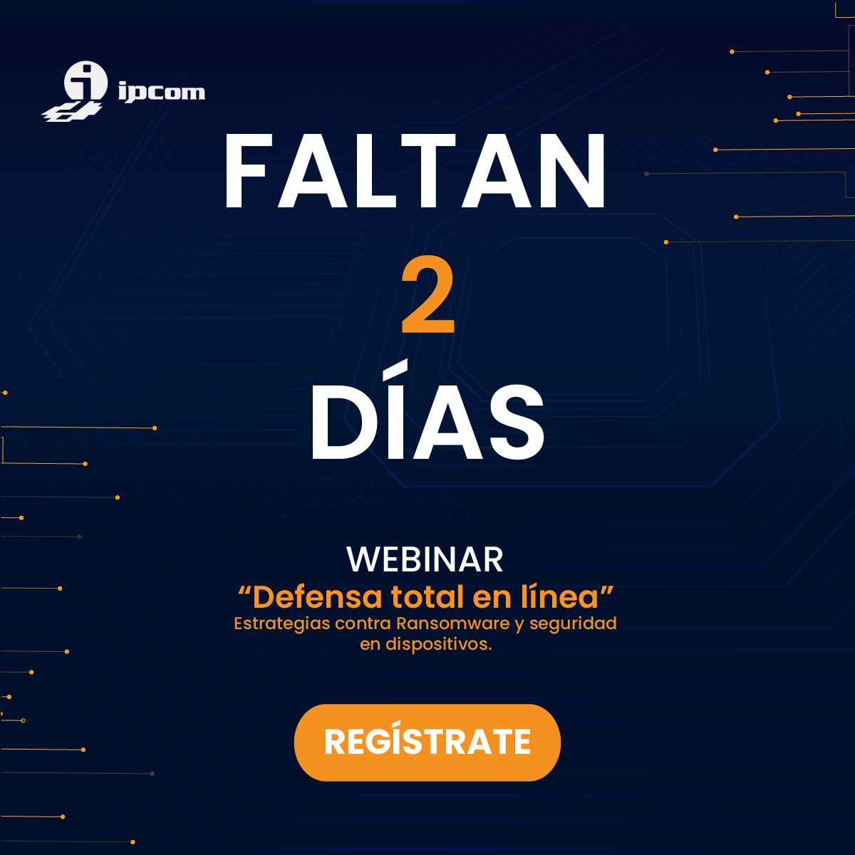 IPComMX's tweet photo. ¡Últimos 2 días para registrarte!
Inscríbete 👉 https://t.co/L6DCGIPYu4
hoy y aprende cómo proteger tu organización.
¡ÚLTIMOS LUGARES!

#IPComMx #ServiciosTI #Ciberataques #Ciberseguridad #DigitalTransformation #ransomware https://t.co/k2eQzV66Ay