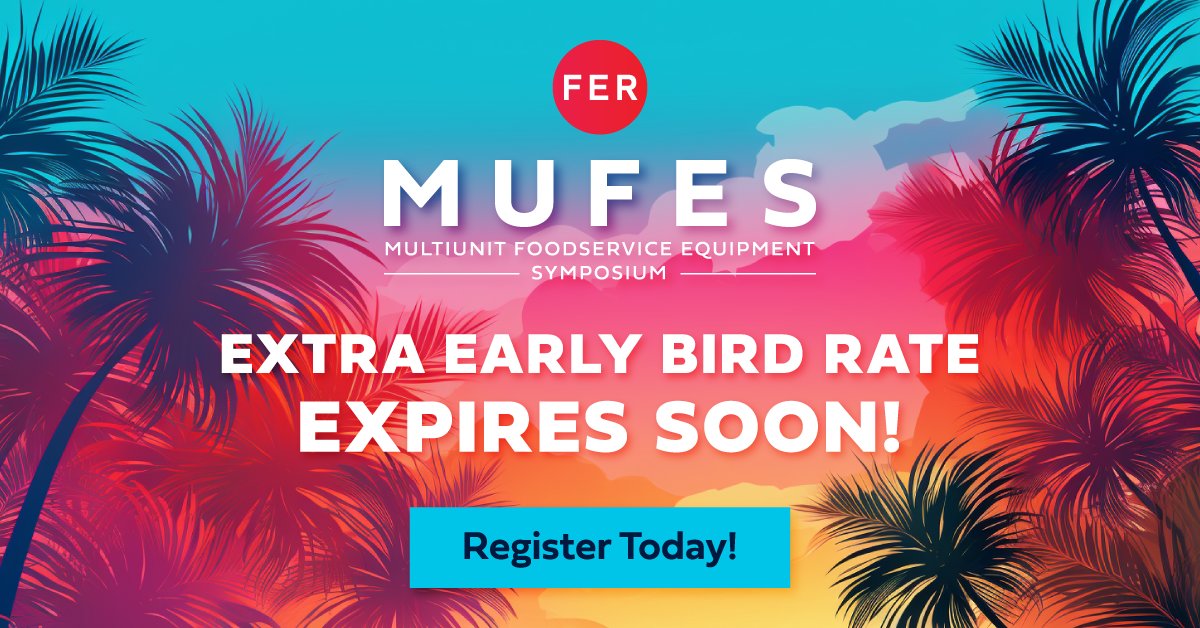 FERtweets's tweet photo. Time is running out to save $250 on your #MUFES2024 registration! 🎟️ Register by Saturday, September 30, to secure your spot for just $345, covering all events and food.

Register here ➡️: https://t.co/tgBLsHNPSi

💰 Coupon Code: MUFES345

#FoodserviceOperators #Networking https://t.co/DEYXaWf4e8