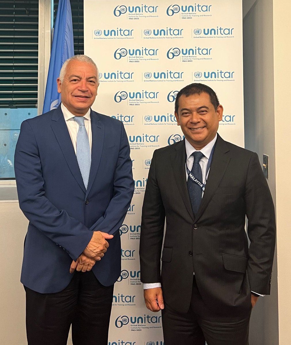 UNITAR_NYO's tweet photo. UNITAR NYO Head of Office Amb. Marco Suazo met with H.E. Amb. Ahmad Faisal Muhamad, Permanent Representative of Malaysia to the UN, to discuss the Transition Workshop, collaboration with Malaysia, Finland, and Ecuador, and potential future collaborations
@MYNewYorkUN1 #UNITARNYO https://t.co/ZPywkbHk7z