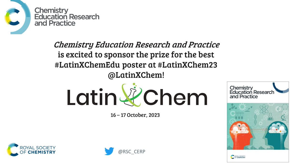 We have more prizes for you! <a href="/RSC_CERP/">CERP</a> is sponsoring a £250 book voucher for participants in our #LatinXChemEdu category. Don’t miss the chance to win it by registering your poster at latinxchem.org! #LatinXChem23