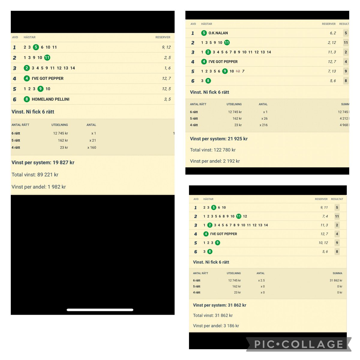 SÅ JAAA!! 🤑

Emil sätter två system och Kårvall ett. Närmare 240 000 inspelat på dessa vinnande system! 

Imorgon startar vi igång V86 SUPER DAYS! Haka på ett vinnande gäng här ATG.se/hogkvarteret