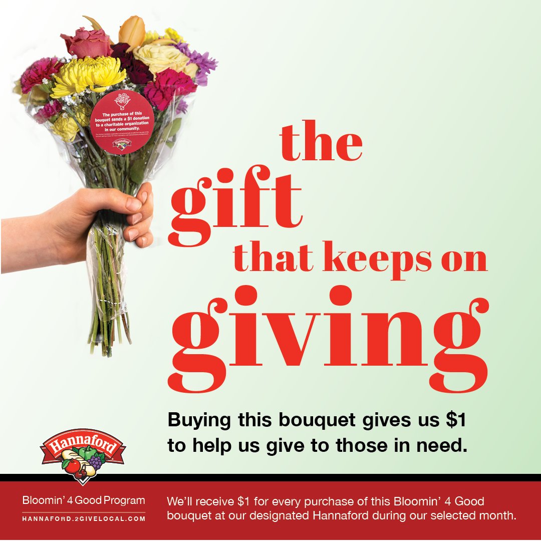 The CCA has been selected as a beneficiary of the Hannaford Bloomin’ 4 Good Program for October! Flowers can make someone’s day, brighten a room or spread a smile. Purchase a Bloomin’ 4 Good Bouquet with a red sticker @ 73 Fort Eddy Road, Concord NH &amp; we'll receive a $1 donation!