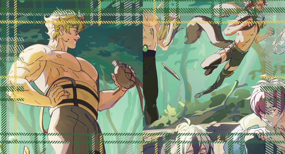KernelOGF's tweet photo. A small preview of the polyclan illu I made for @QuincyZine a 🌽Free🌽 Digital Zine about our beloved forest man 🤗 https://t.co/vzQaLlJraI