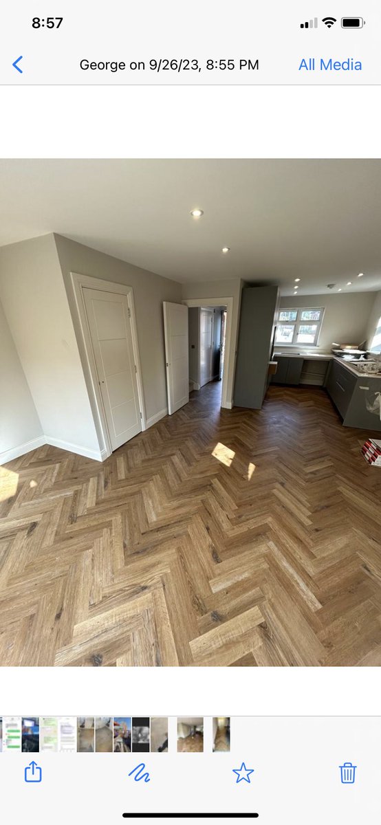 J&r flooring Ltd supply and install Karndean parquet flooring project 18 new build houses kingswood mews surrey 👌👌