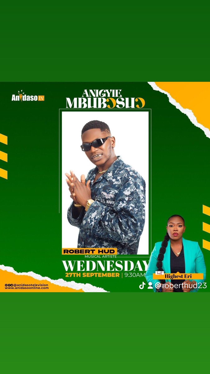 LetsGrow_Togeth's tweet image. @Roberthud09  will be live tomorrow morning on AnidasoTv  please don’t miss out 💡.
#TeamHudEmbassy